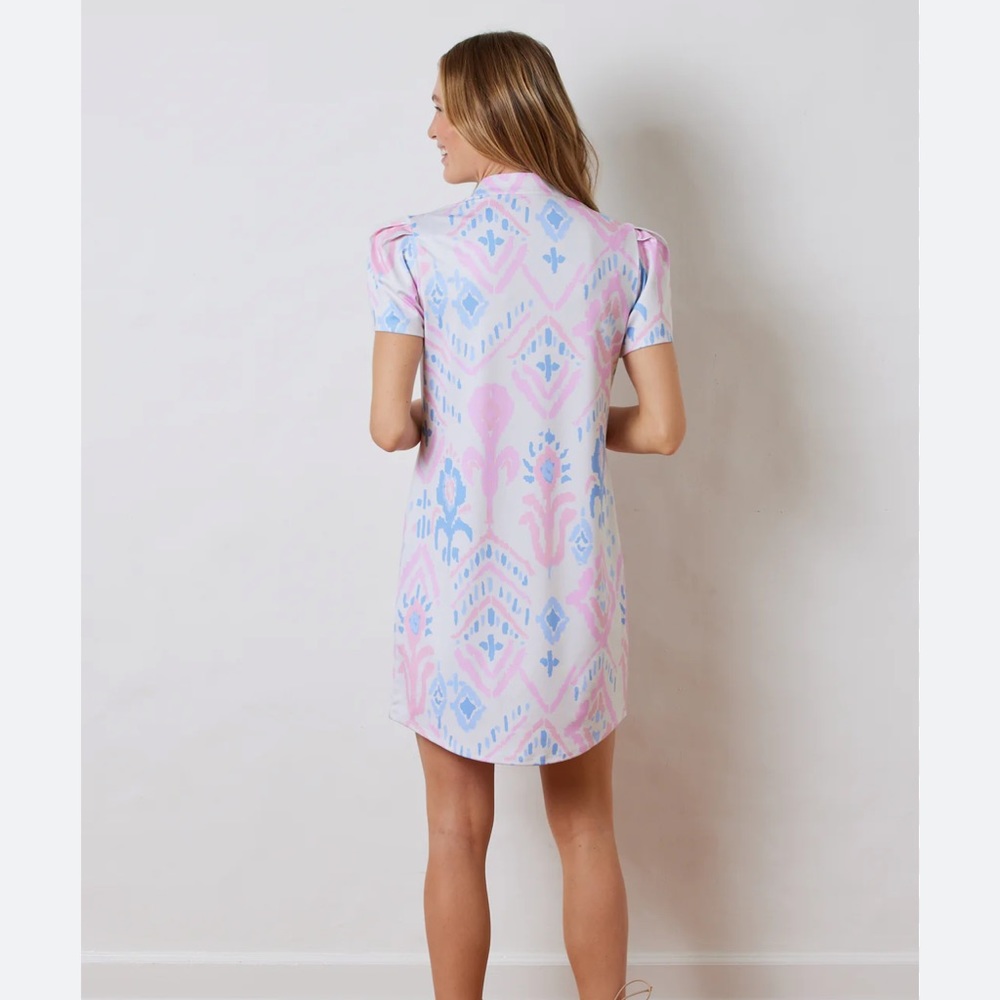 NWOT Dudley Stephens Parker Puff Sleeve Dress in Luxe Stretch - Picture 2 of 10
